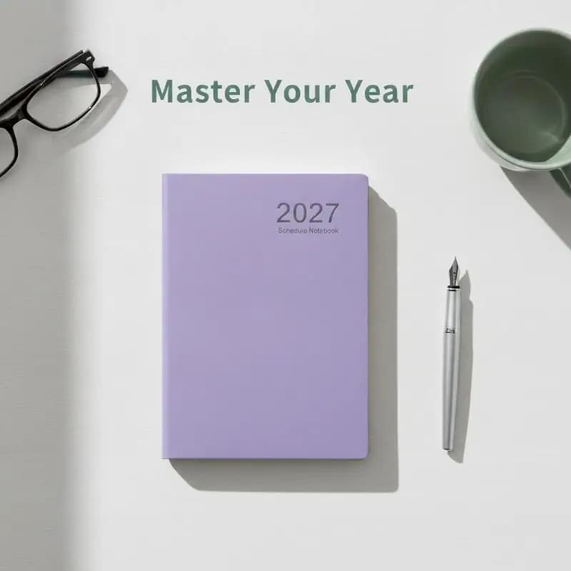 @*2027 Academic Daily Planner PU Leather Cover Notebook 320 Pages Time Management Journal for Students Teachers School Use