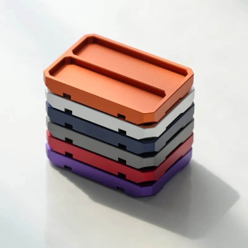 X-Case Disco a vite magnetico Scatola di immagazzinaggio in alluminio CNC Supporto da scrivania Processo di anodizzazione Gioco Accessori per tastiera da ufficio Regalo
