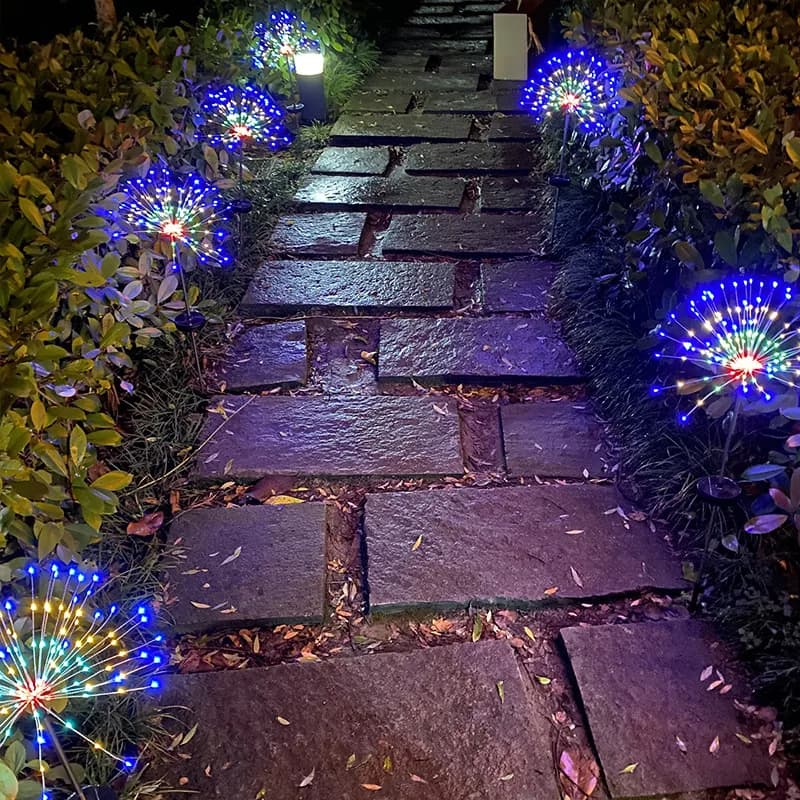 Luci Solari a Forma di Stella Impermeabili per Esterni, 90/150 LED, 8 Modalità di Illuminazione per Giardino, Cortile e Feste