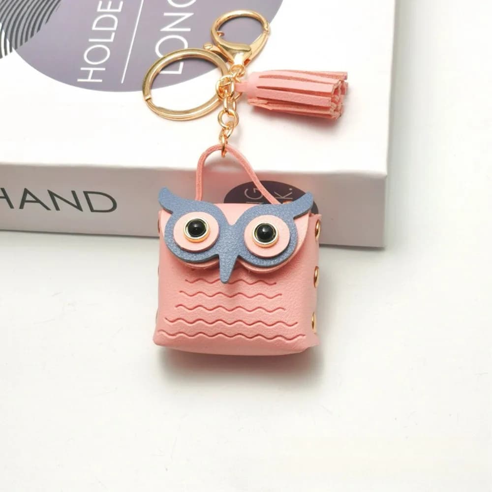 Mini Coin Purse Keychain Cute Owl Backpack Bag Charm Change Wallet Bags Bag Charm Jewelry Pouch Bag Charm for Womens