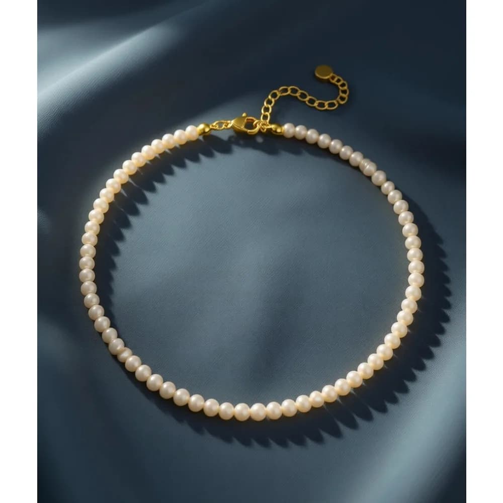 Collana di Perle Barocche Naturali d'Acqua Dolce Placcata Oro 14K, Girocollo Delicato, Catena Snake, Cuban, Paperclip, Tennis, Regalo