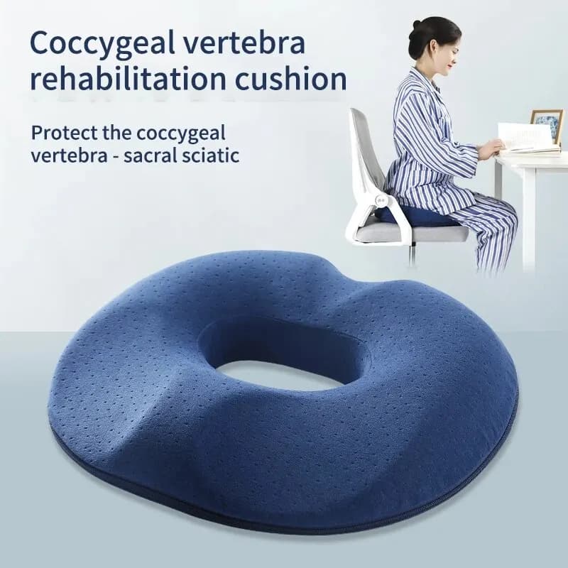 Cuscino per sedile da ufficio in cotone memory Cuscino postoperatorio per decompressione coccige maschile e femminile per emorroidi