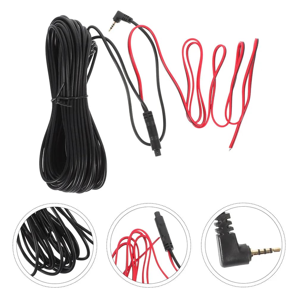 2 Pezzi Cavo di Prolunga per Telecamera di Retromarcia con Connettore a 4 Pin da 25 mm per Registratore Auto, Specchietto Retrovisore, Dash Cam, Camper, Rimorchio, Furgone, Pickup