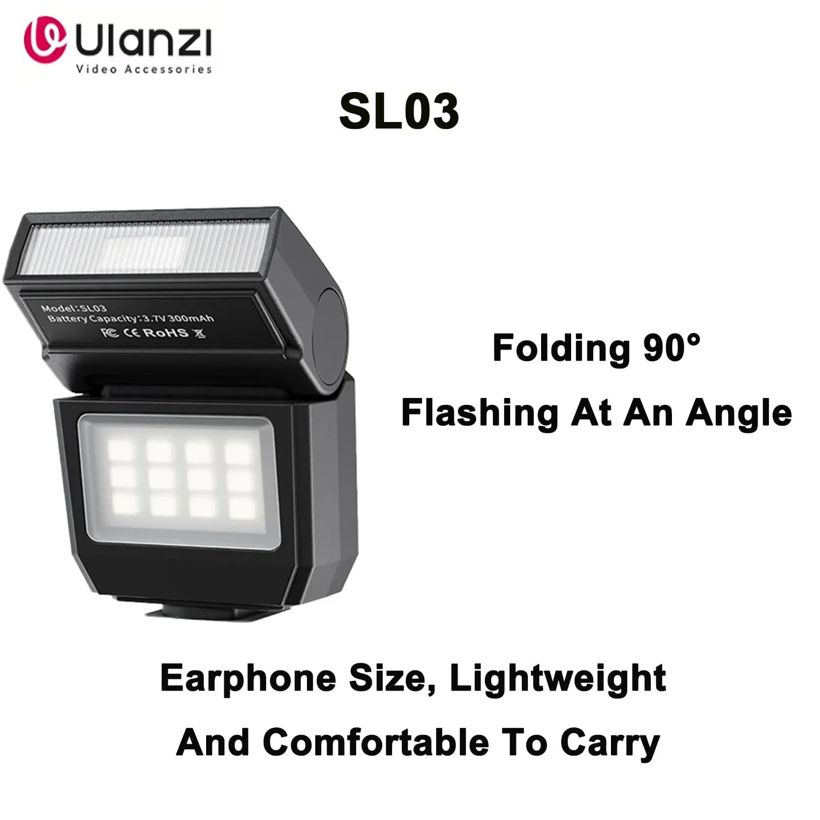 Originale Ulanzi SL03 Firefly Mini Flip Flash Micro Fotocamera Singola Ricoh Fotografia Compatta Illuminazione Costante Luce Ausiliaria