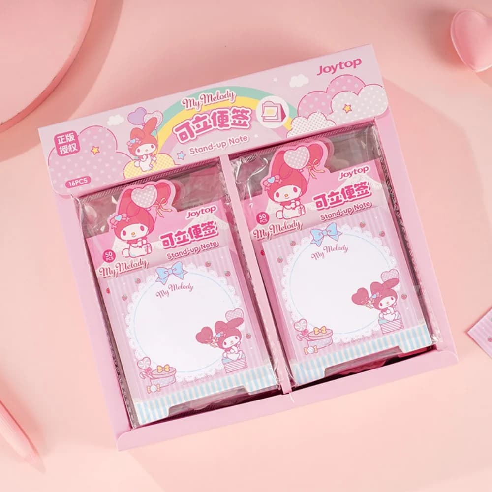 Genuine Sanrio Non Sticky Memo Pad Daydream Stand-Up Note Paper Cute Desk Message Notes for Office Study Planning Use