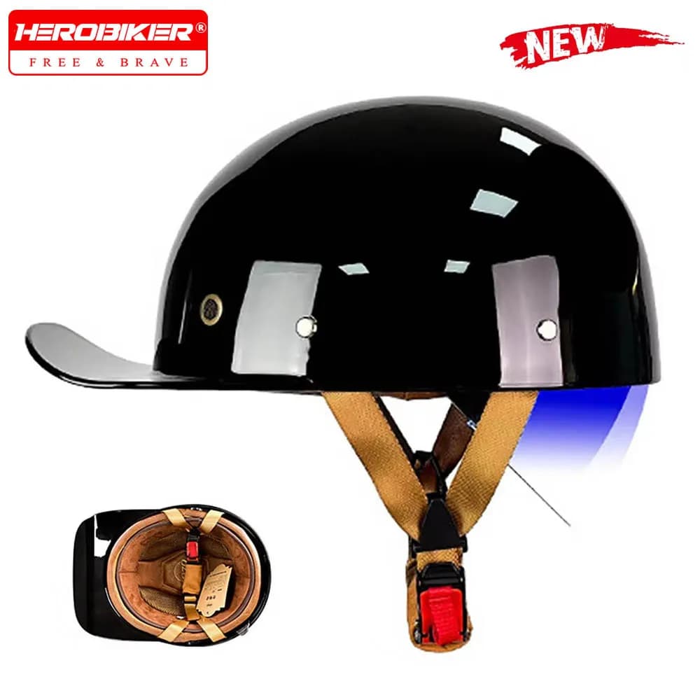 Baseball cap Motorcycle helmet Tourist helmet on road Half bike helmet Cruiser Chopper Cycle Scooter Windproof motorcycle helmet