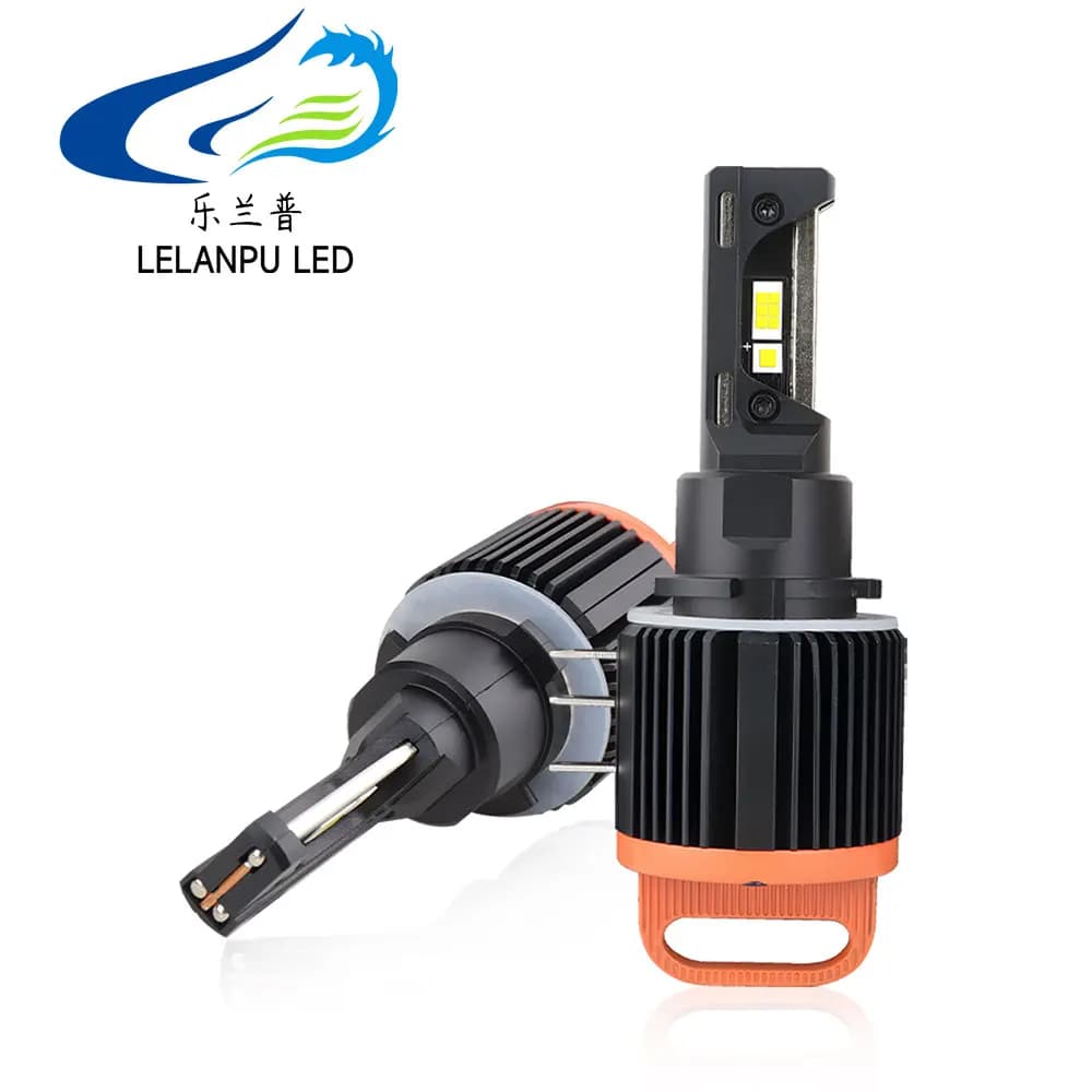 Lente Mini Proiettore Bi-LED H15, Lampadina LED per Fari Auto Super Luminosa 120W 50000LM H4 Abbaglianti/Anabbaglianti per Auto e Moto 6000K