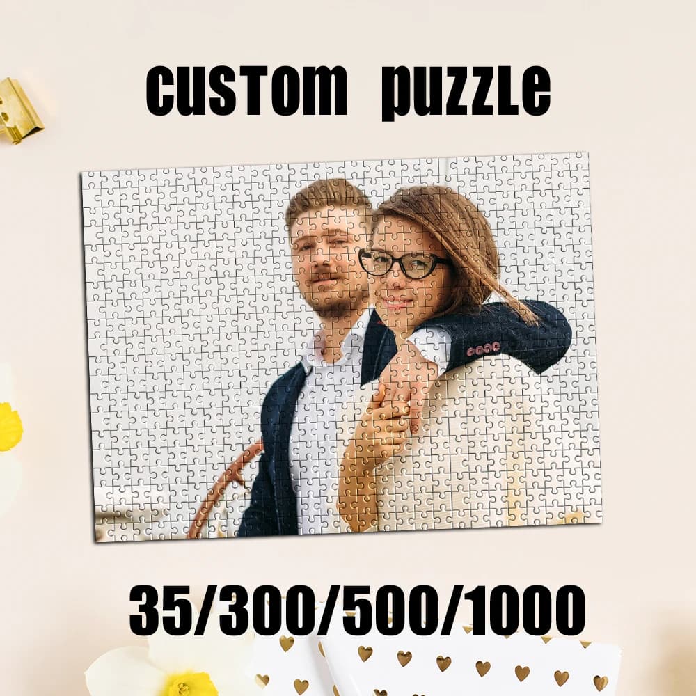 35/300/500/1000 pezzi Puzzle personalizzato con foto di coppia, regalo commemorativo o per occasioni speciali, decorazione ornamentale per la stanza