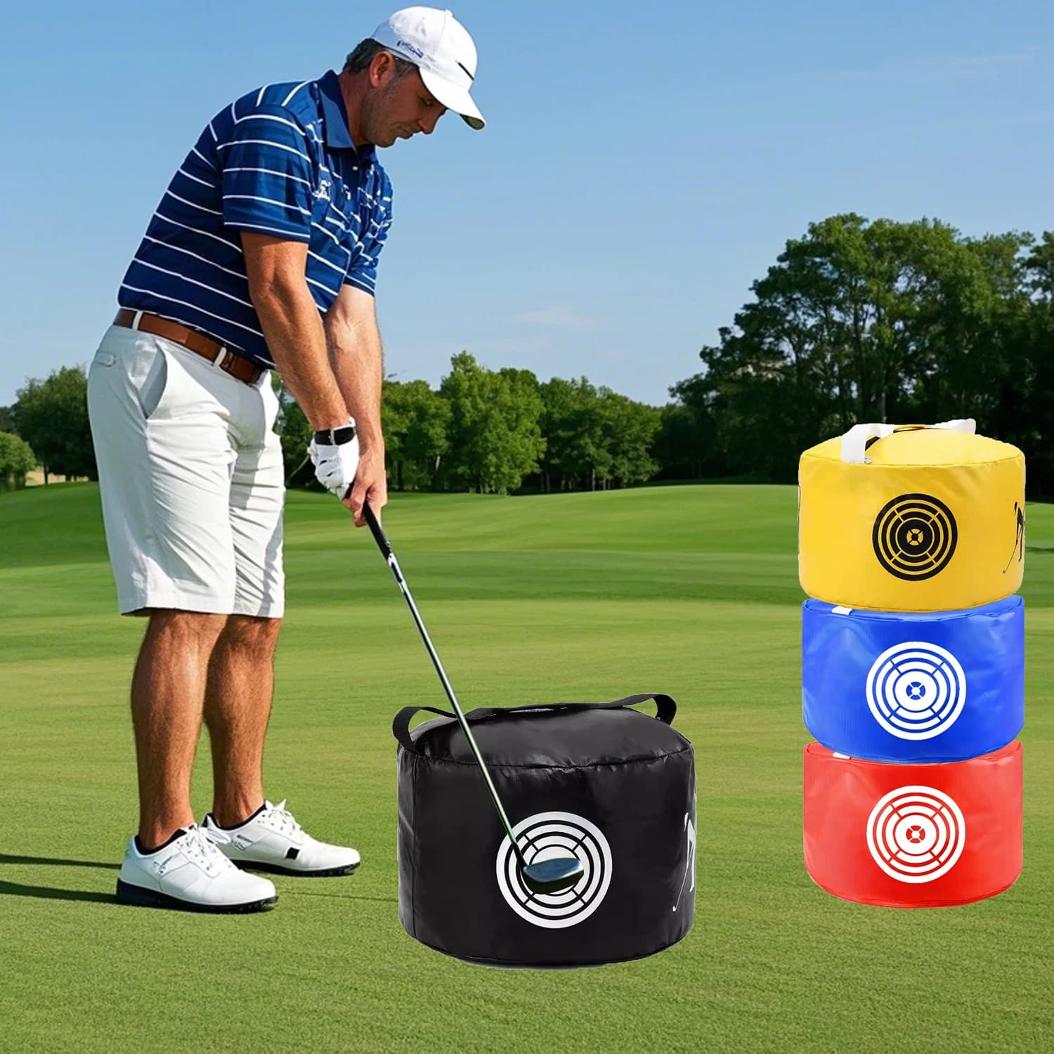 Sacca da golf Borsa da battuta multiuso portatile Miglioramento della forza Kit altalena per esercizi di precisione per ausilio ai principianti