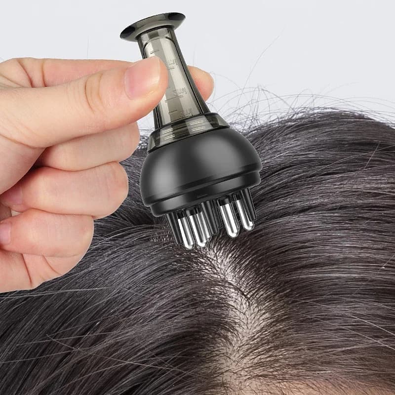 Pettine applicatore per il cuoio capelluto, utilizzato per l'applicazione di oli essenziali, spazzola per massaggio, dispositivo applicatore di olio essenziale per la crescita dei capelli