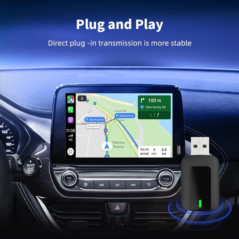 A11M-Wired A Wireless Carplay Android Auto Wireless Car Adapter Smart Mini Box Plug And Play Wifi 2 in 1 Car Box AI