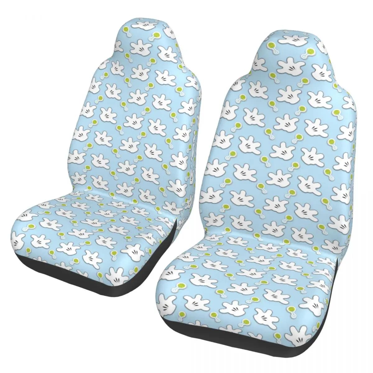 Car Seat Protector Mickey Mouse Interior Accessories Woman Polyester Seat Protector with Front and Back Flesh Fabric cushion
