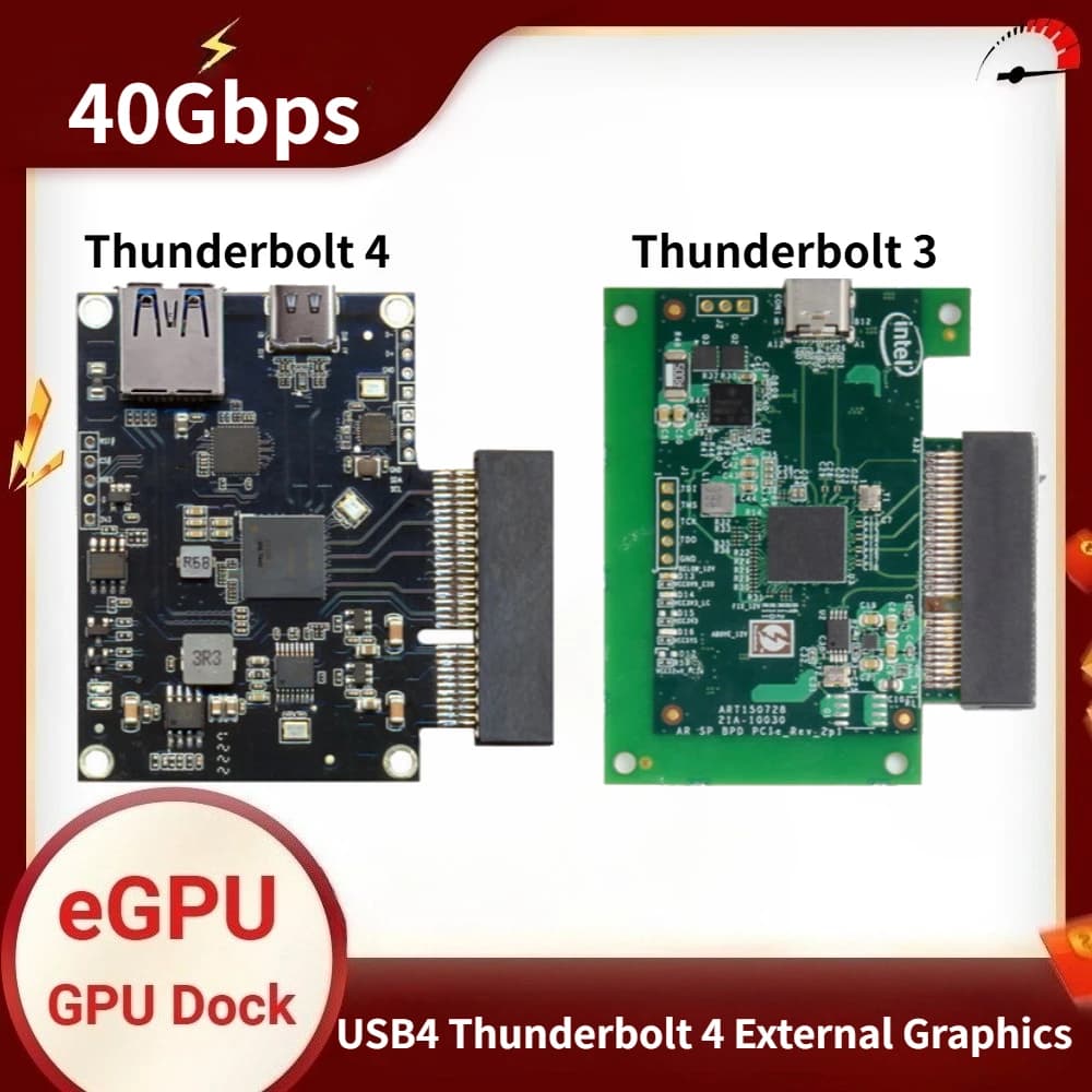 Scheda adattatore dock GPU video grafico esterno da Thunderbolt-4 a PCI-E 4X 40 Gbps USB 4 a PCIE SSD 4x per laptop Thunderbolt 4/3