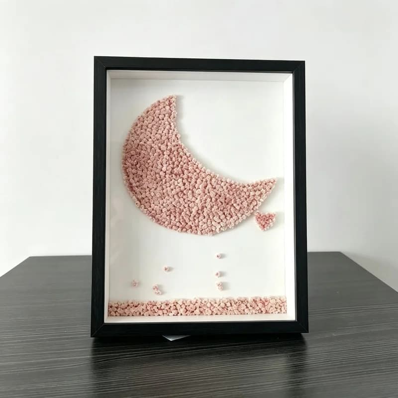 3cm Depth Shadow Box Frame, Wooden Display Case for 3D Artworks, Nordic DIY Wood Picture Frame for Home Photo Decoration