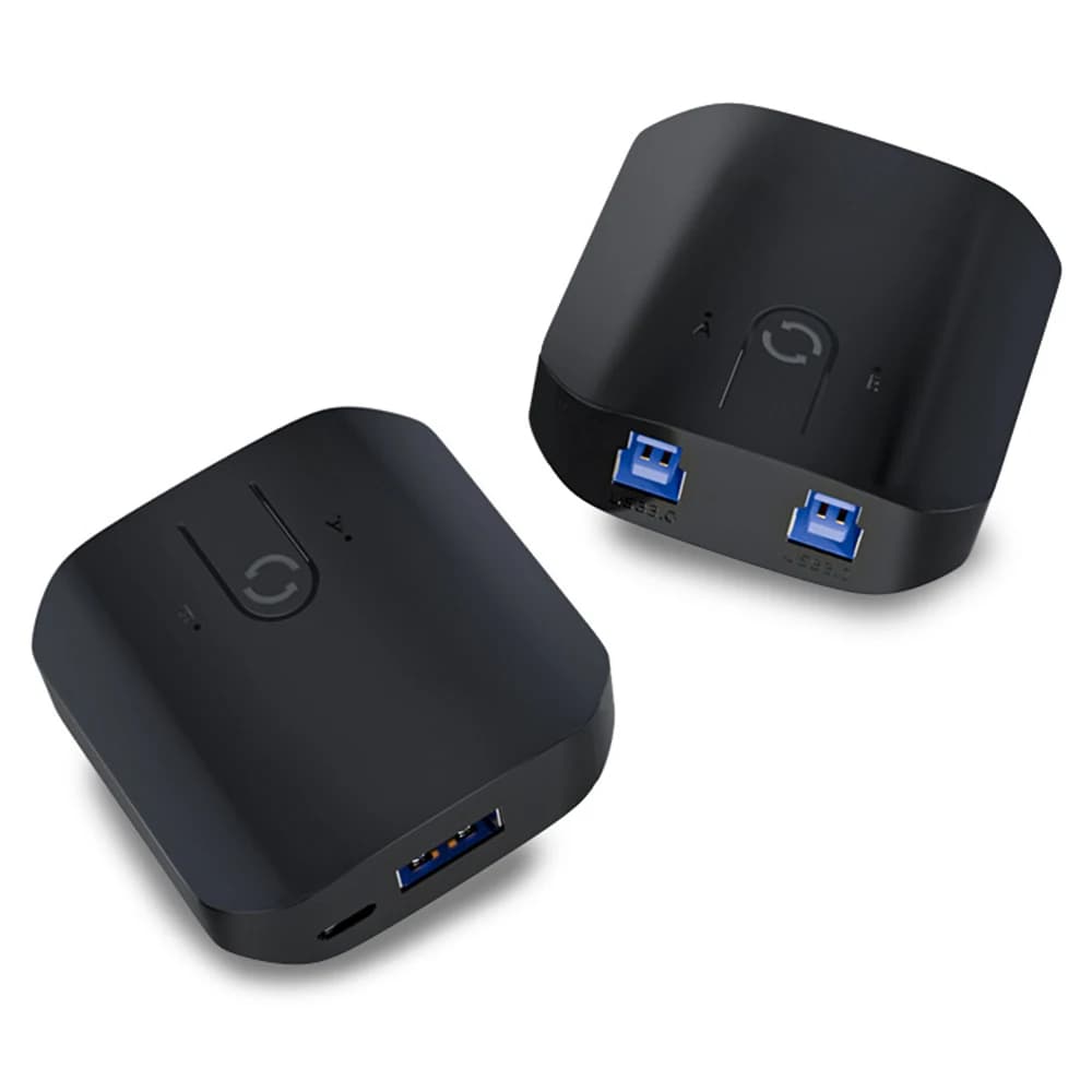 2 x1 KVM Switch Box Selector Dual USB Switch 2 In 1 Out Sharing USB 2.0 per Monitor Mouse Keyboard 2 Computer Laptop PC Keyboard