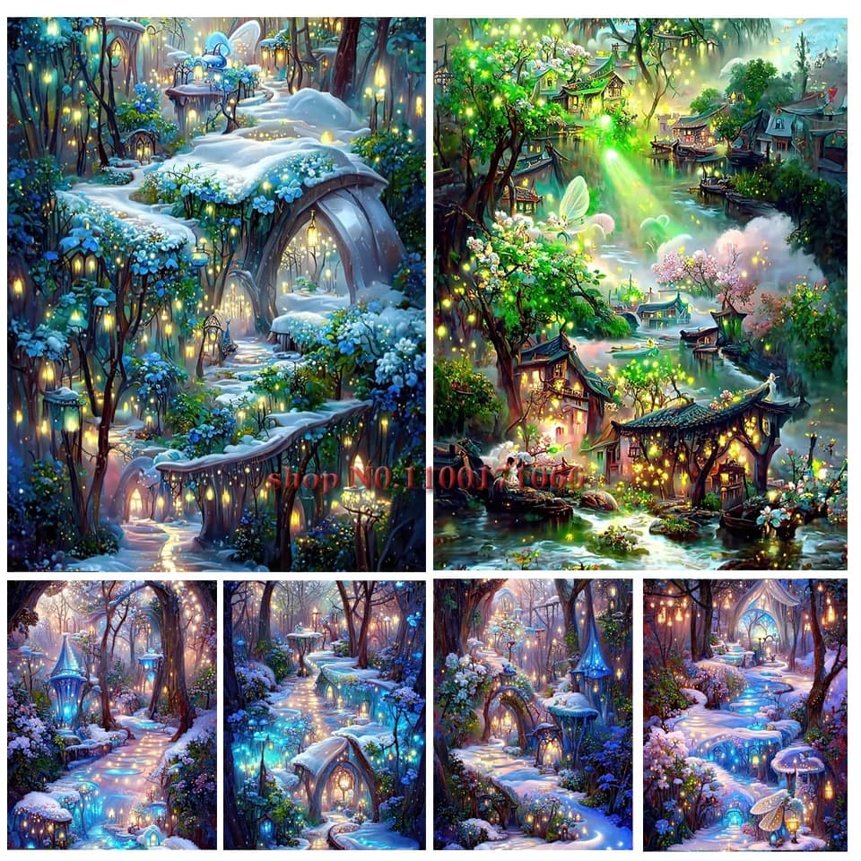 Diamond Embroidery Dream Forest Paradise Castle 5D Diamond Painting Diy rhinestone Cross Stitch Kits Home Decor