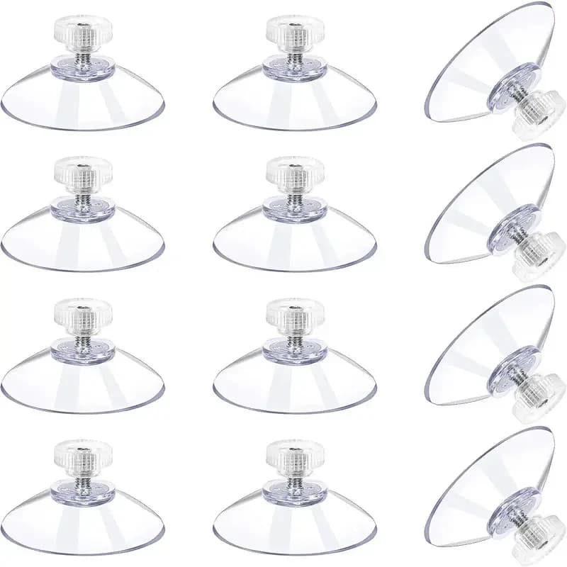 5-30 Pezzi Ganci a ventosa in plastica PVC con forte adesione e dado per vetro auto, parete bagno, porta