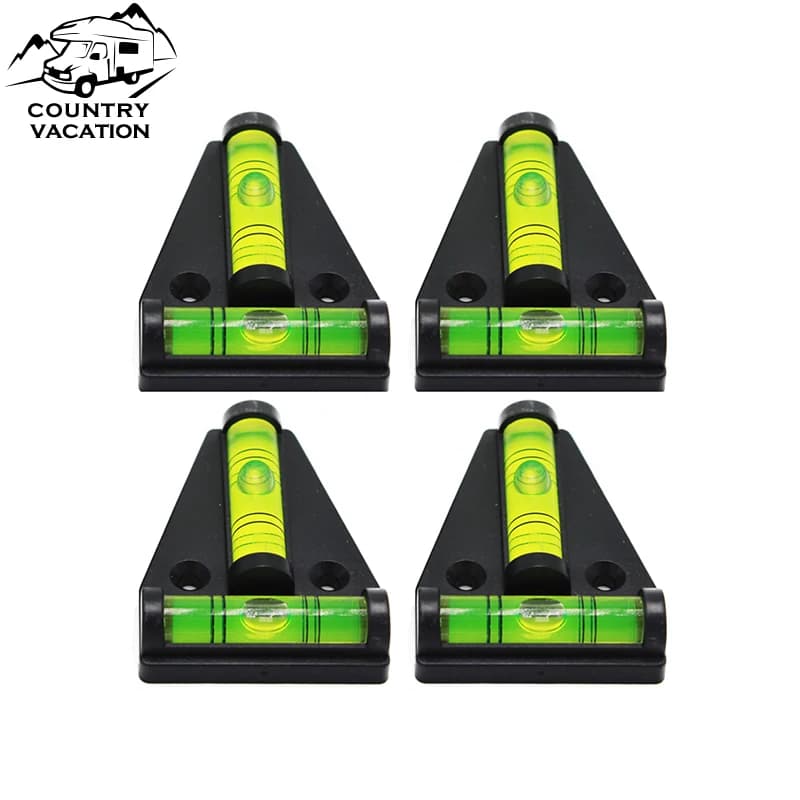 RV T Level Cross Check Bubble Spirit Levels multiuso 2 Way Bubble Spirit Levels per Caravan Camper Van trailer treppiedi 4 pezzi