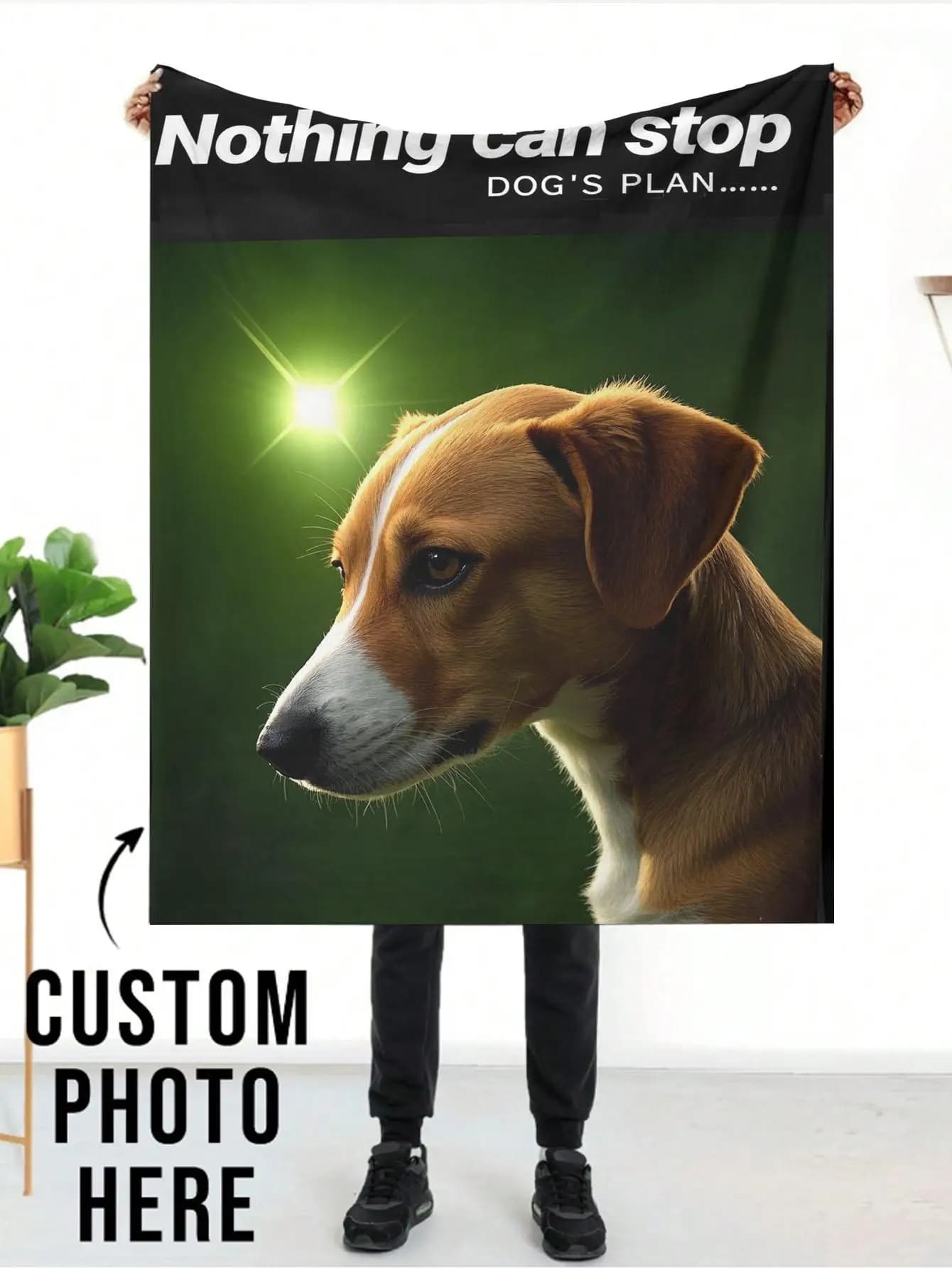 1 Piece Custom Photo Personalized Flannel Blanket - Ideal Gift for Christmas, Halloween, Birthdays, and Anniversaries, Soft, War
