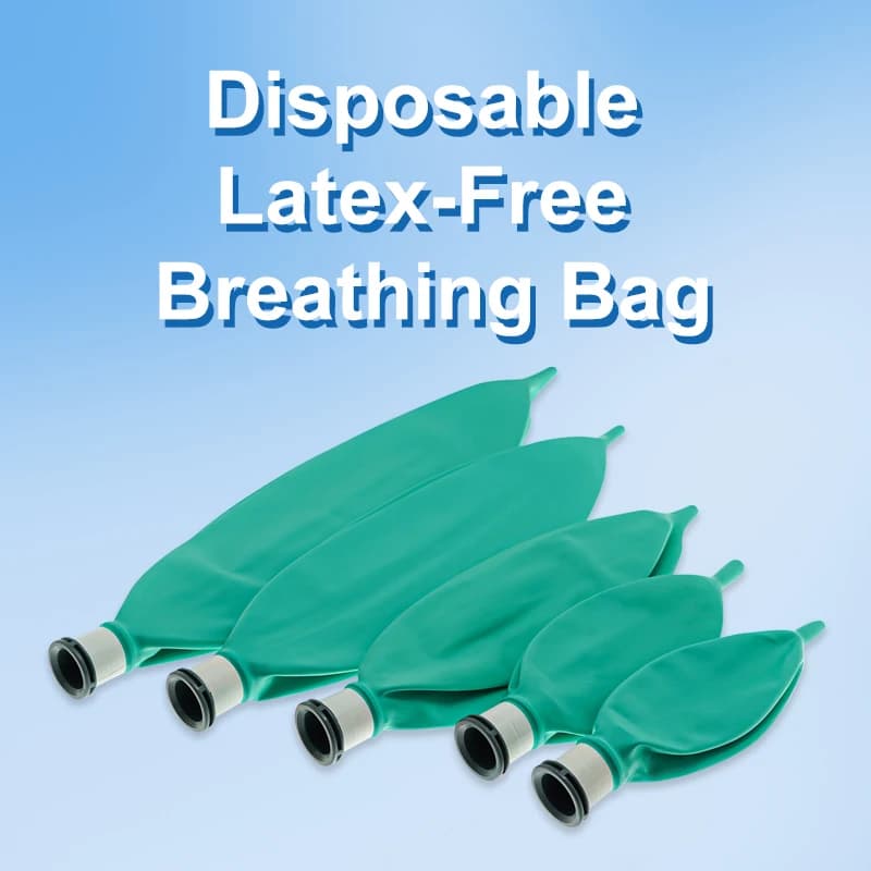 KranVer Sacca Respiratoria Senza Lattice da 0.25L/0.5L/1L/2L/3L per Ventilatore e Macchina per Anestesia
