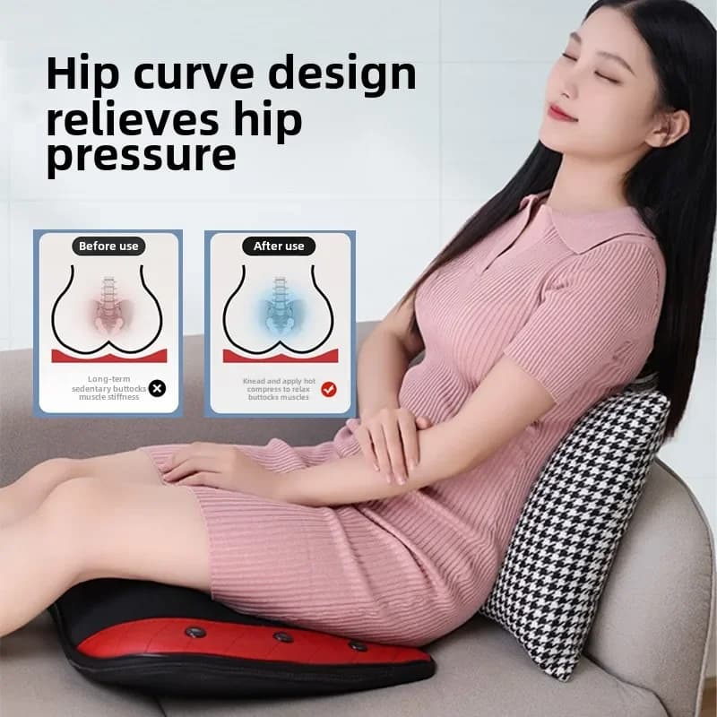 Full Body Kneading Massage Cushion Pillow for Neck, Back, Lumbar Waist and Hip, Suitable for Lying Down Use