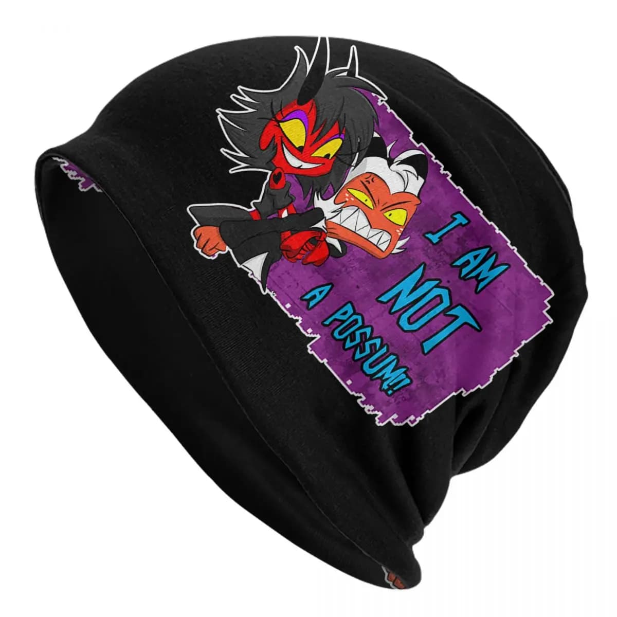 Moxxie Millie Not A Possum Cap Helluva Boss Anime Autumn Winter Outdoor Skullies Beanies Hats Summer Warm Dual-use Bonnet Hats