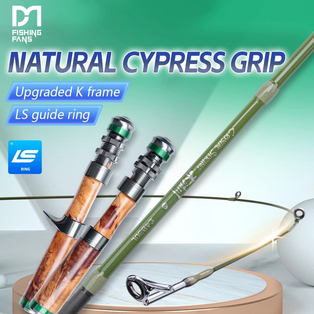 FISHINGFANS fishing rod in 3 sections, ultralight carbon, for spinning and casting, UL power, travel, trout and glitter