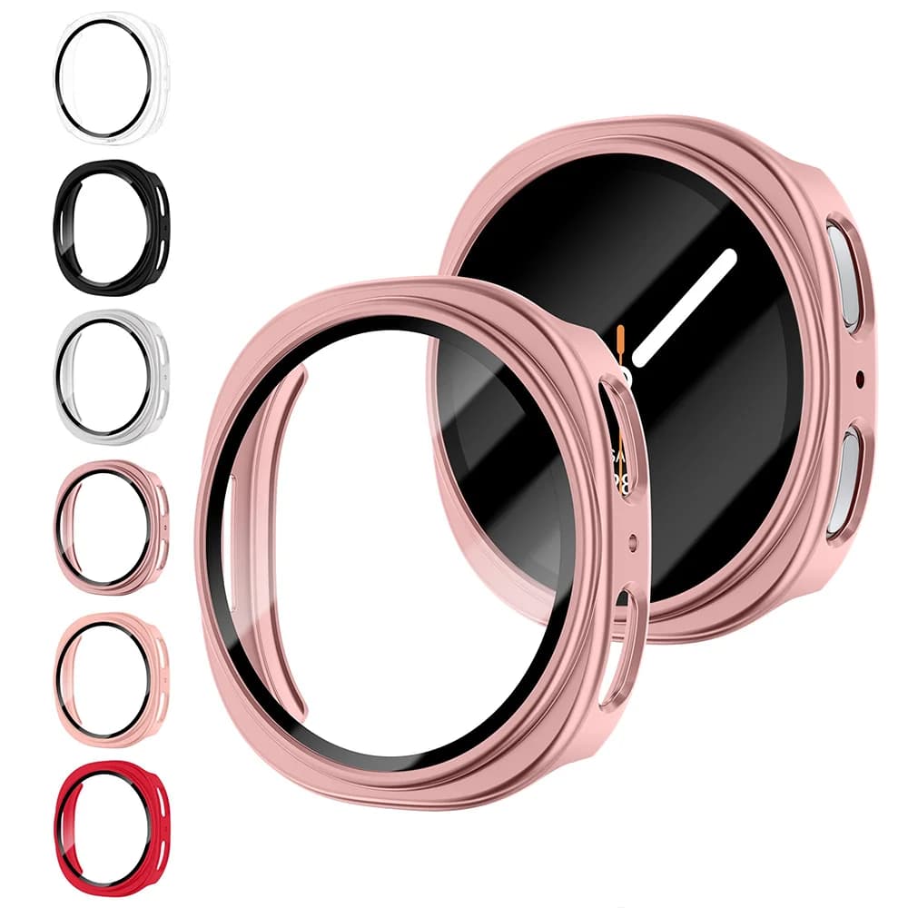 Custodie per Samsung Galaxy Watch 8 44mm 40mm Cover per PC protezione schermo paraurti Guscio in vetro temperato + pellicola Galaxy watch 8 Accessori