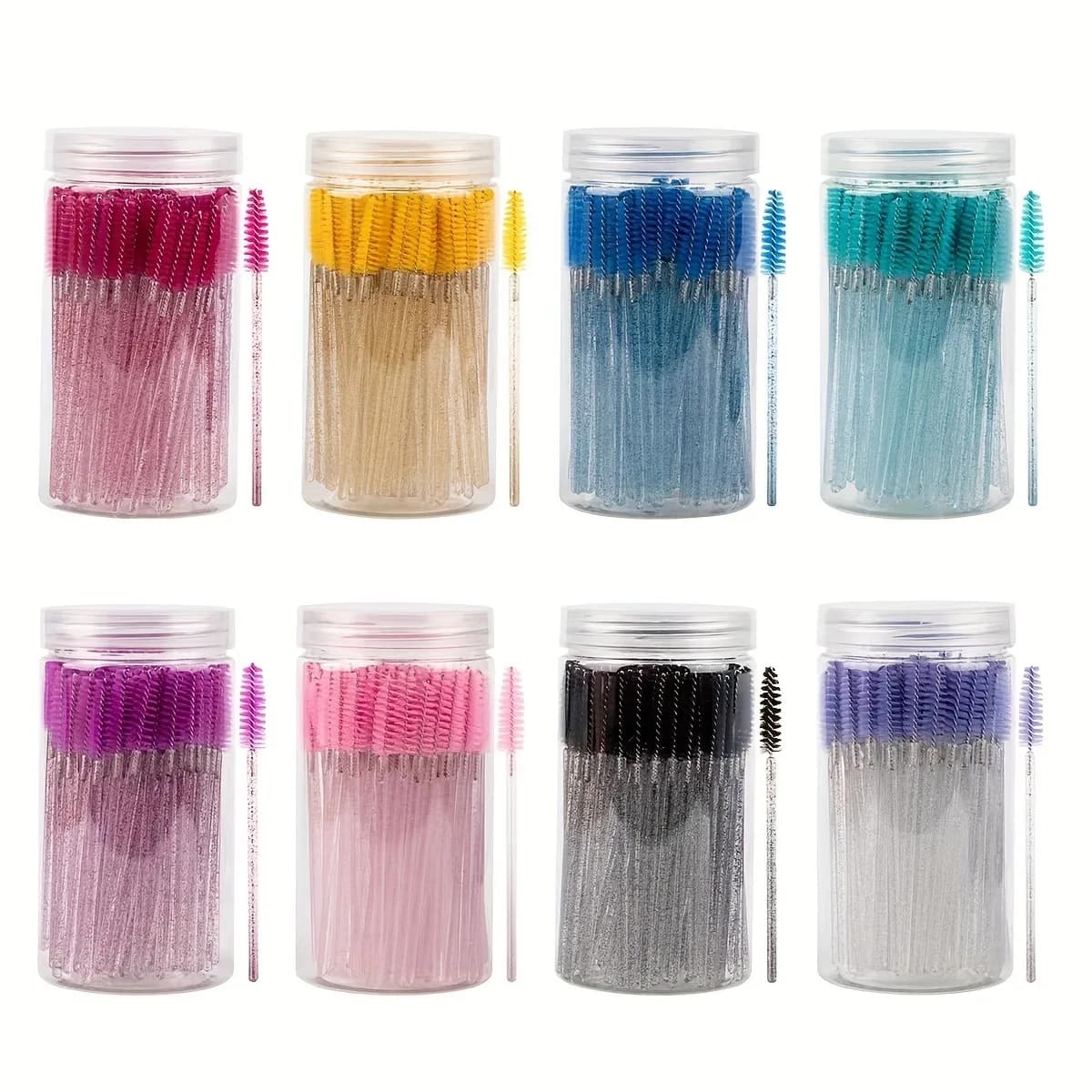 Wholesale 100 pcs disposable cosmetic brushes for Eyelash Extension Tools Nylon Mascara