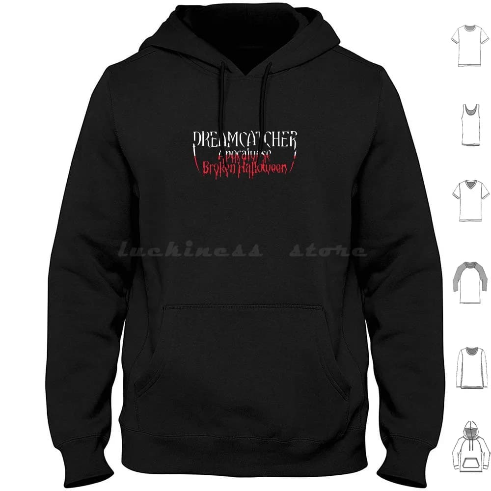 Apocalypse Broken Halloween Logo And Letters Dreamcatcher Kpop Hoodie Cotton Long Sleeve Dreamcathcer Girl Group Kpop Broken