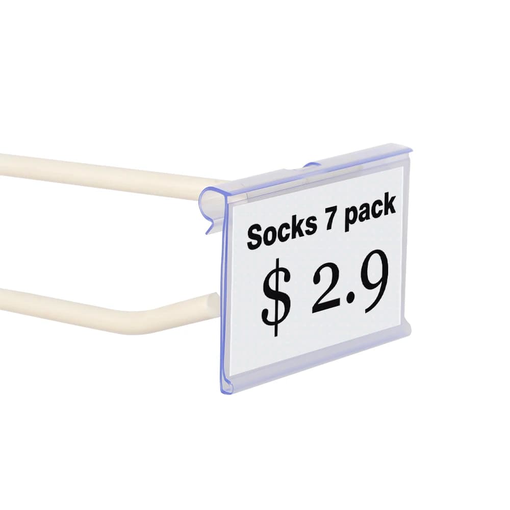 30 pezzi di vendita calda supermercato in PVC trasparente cartellino del prezzo cartello etichetta display titolare prezzo pubblicità promozione carta di nome per scaffale del negozio