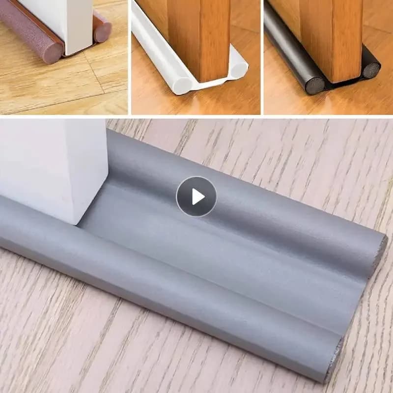 Striscia di tenuta antivento paraspifferi tappo di protezione inferiore della porta doppia protezione fermaporta sigillante antipolvere insonorizzato