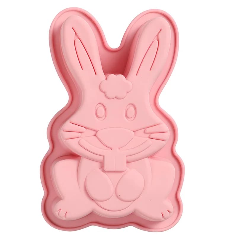 Stampi in silicone per cioccolato coniglietto pasquale, stampo per cioccolato infrangibile con coniglietto pasquale 3D per la decorazione pasquale, torta mousse, cottura al dessert