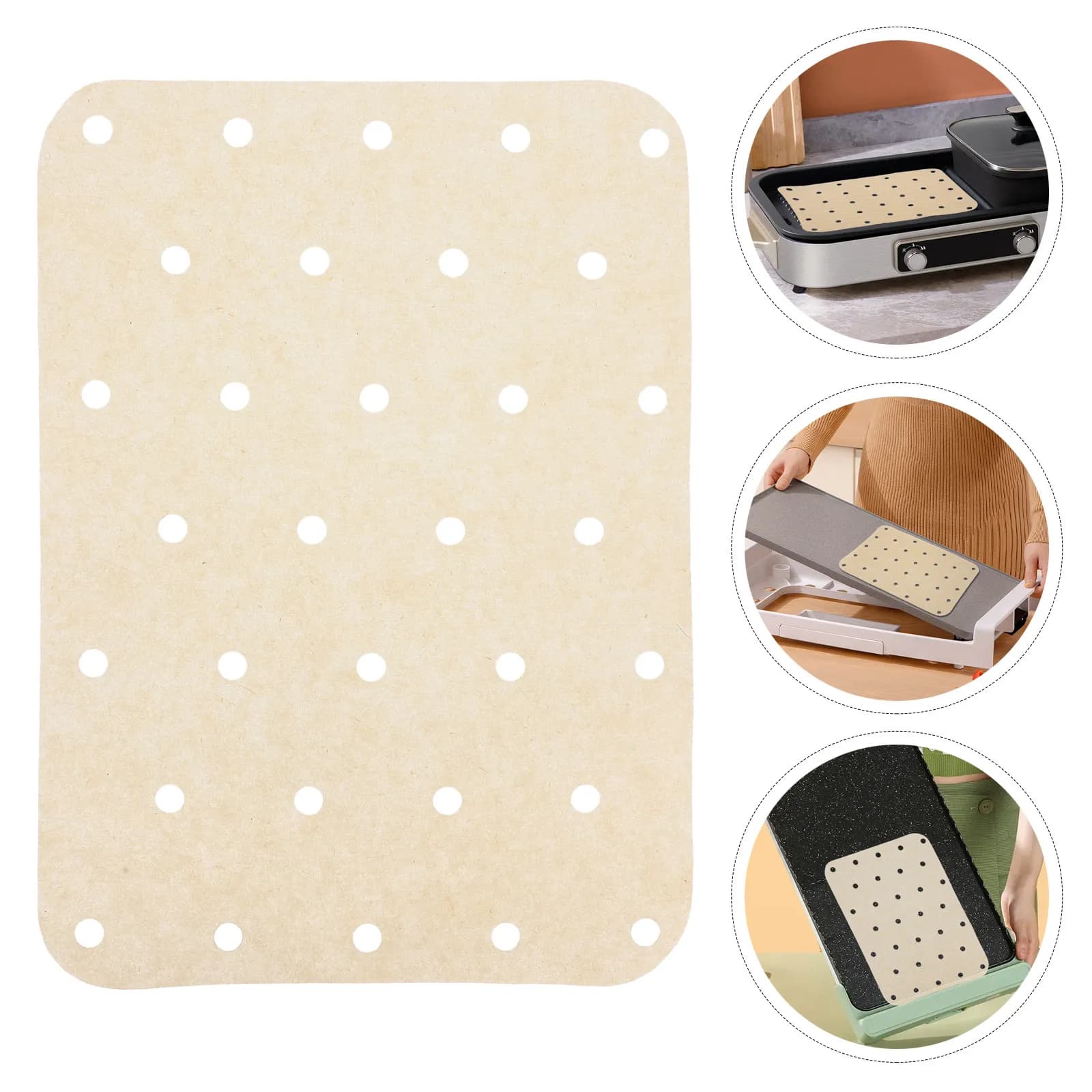 150 Pcs Air Fryer Paper Liner Liners Baking Accessories Bbq Oil Cooking Absorbent for