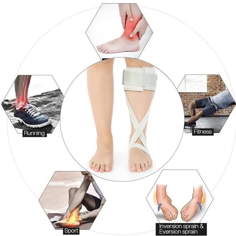 Ortesi Regolabile AFO per Caviglia e Piede, Correttore Ortopedico, Sollievo dal Dolore, Protezione per i Piedi - Utilizzabile con le Scarpe