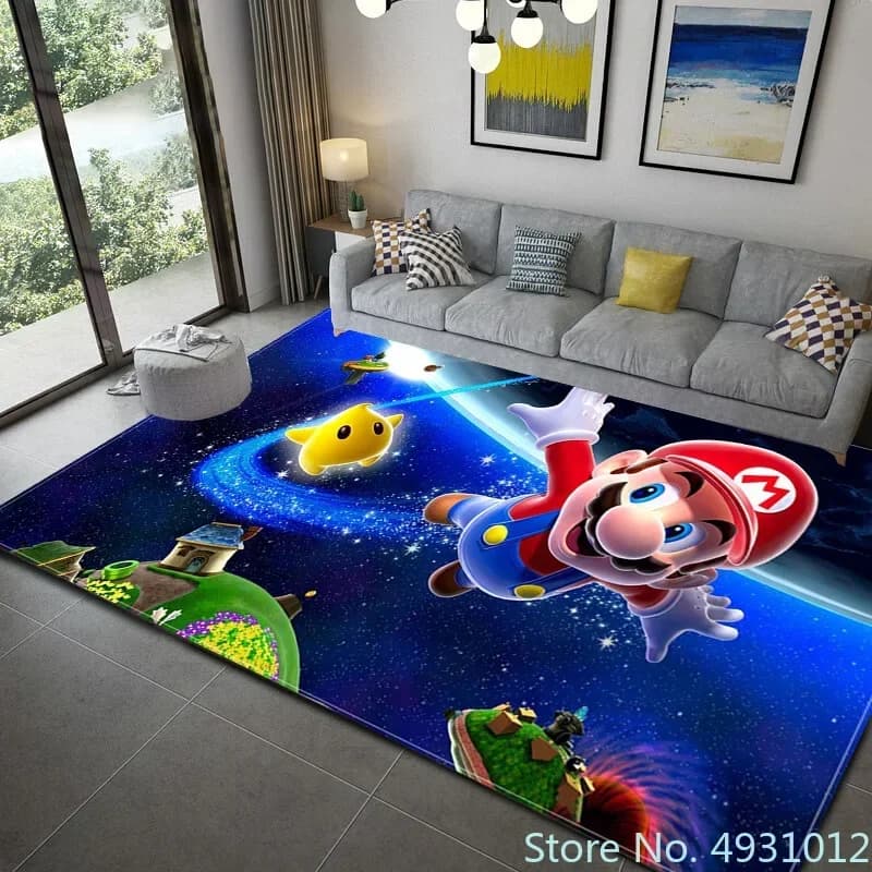 Creative carpet 3D Cartoon Super Mario Anime Print living room bedroom decoration carpet kids anti-slip creepy carpet