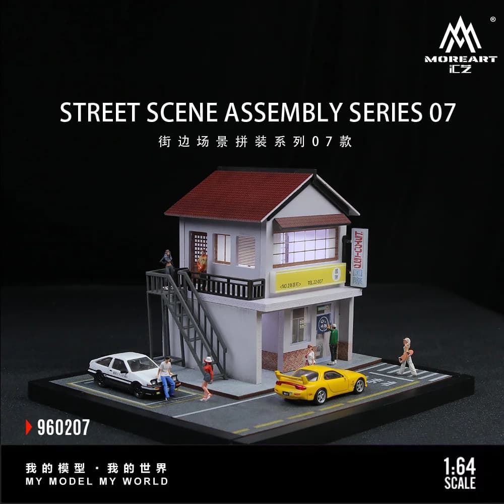 More Art 1:64 Street Scene Series 07 Diorama per parcheggio, versione leggera Diorama per display, collezione e regalo
