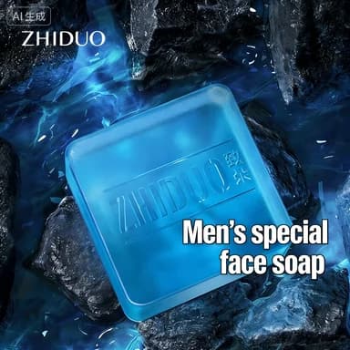 Sapone profumato da uomo, utilizzato per la pulizia profonda, rimozione degli acari, rimozione dell'acne, sapone agli oli essenziali per le mani senza silicone e senza residui.