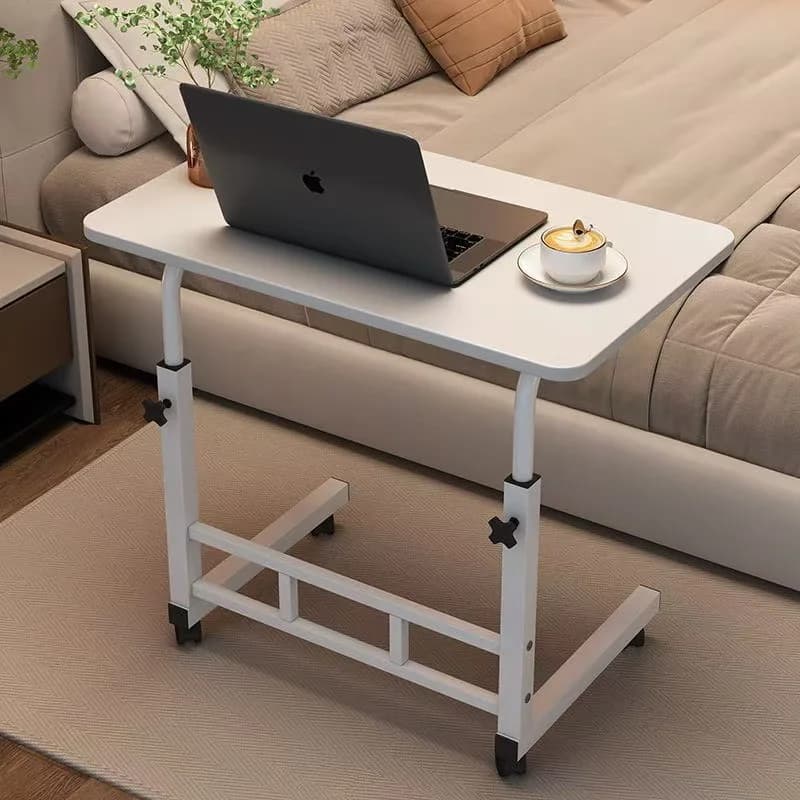 Rolling Computer Desk Bedside Laptop Table Standing Folding Side Table Portable Commercial Use Furniture Computer Table Desk