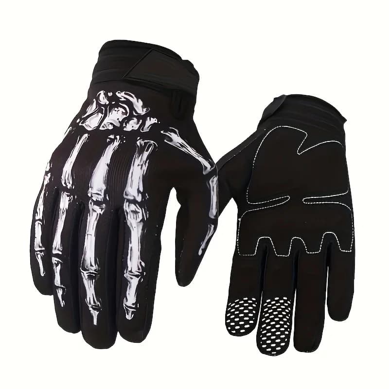 Guanti da Moto per Uomo e Donna con Touchscreen, Leggeri, Antiscivolo per Motocross, Guanti da Moto con Design Scheletrico