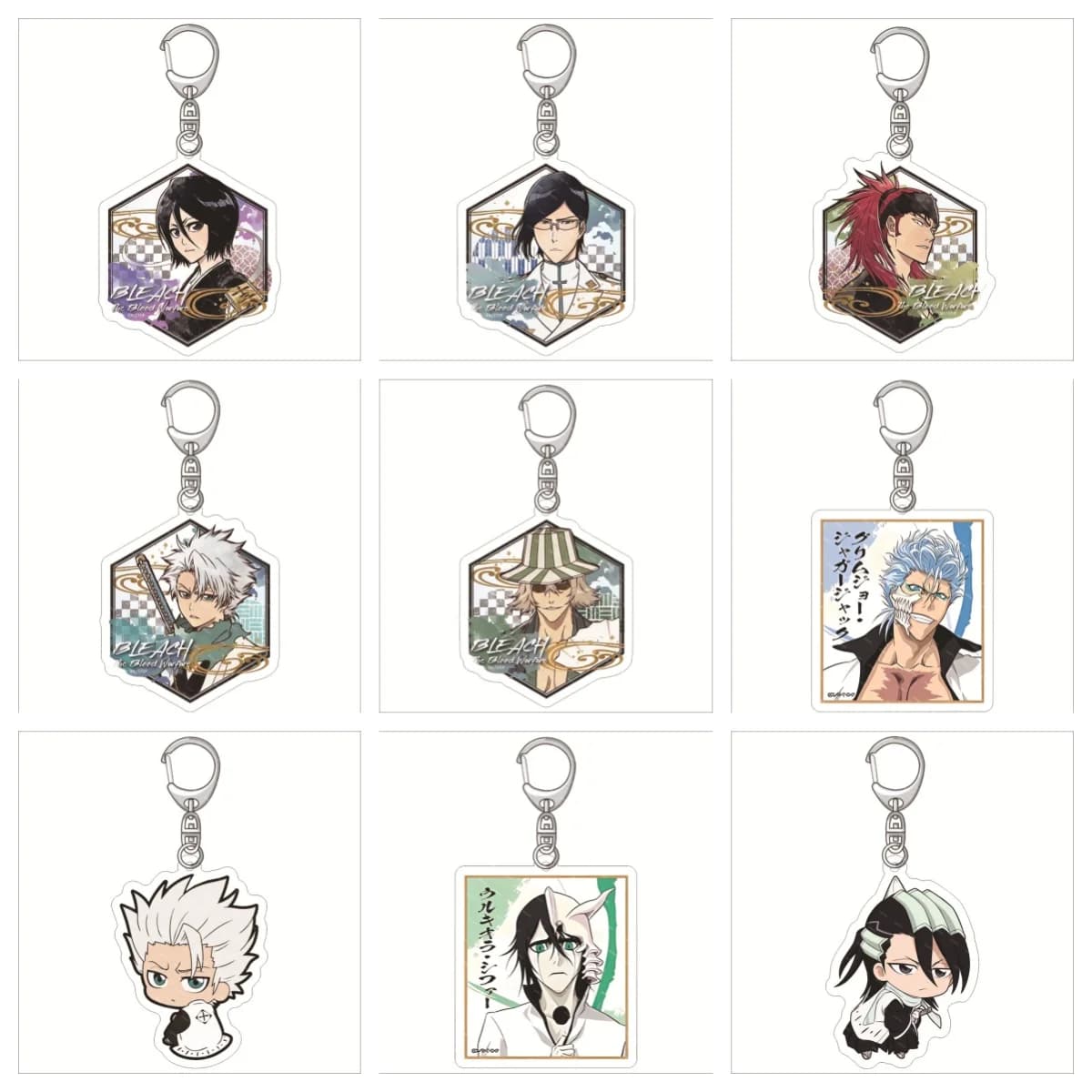 Anime BLEACH Portachiavi in acrilico Accessori Personaggio dei cartoni animati Simpatico ciondolo per borsa con ciondolo Giocattoli Regalo per amico