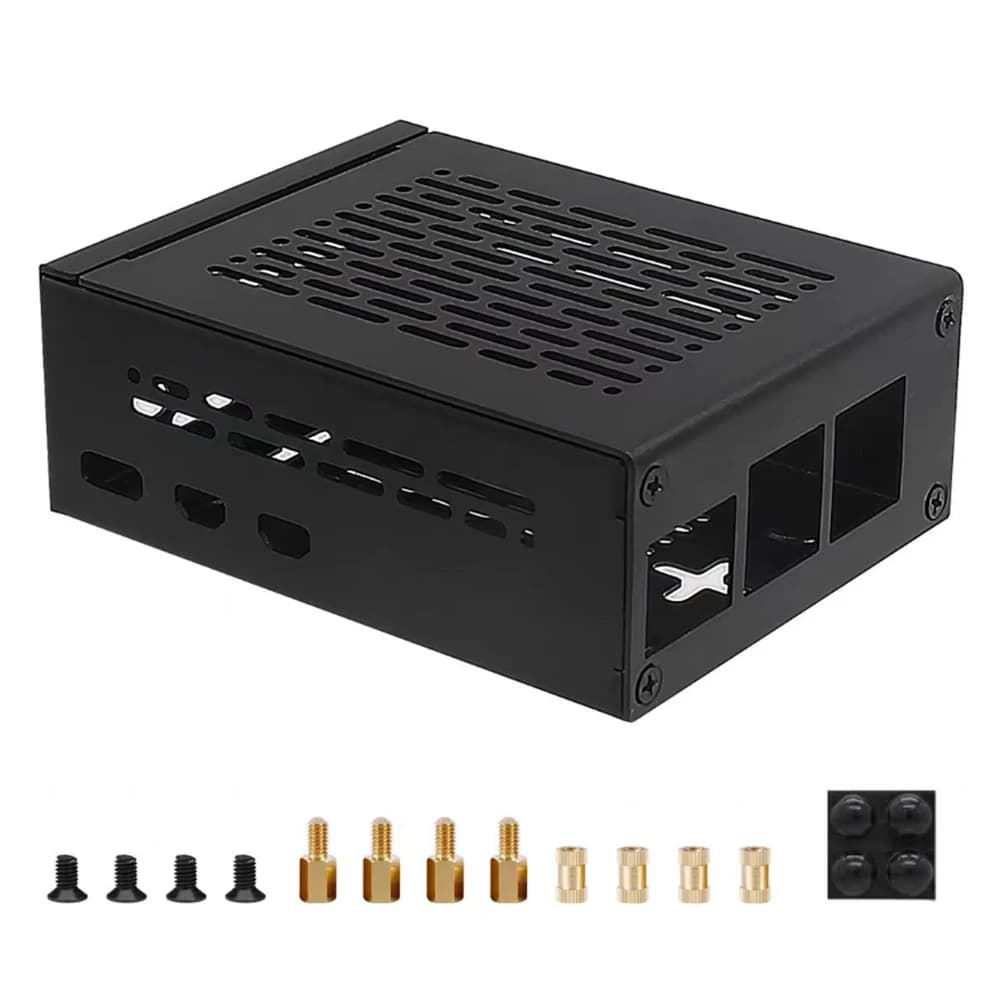A86P-Case for Raspberry Pi 5 (P579-V3) with support for PCIe M.2 NVMe Shield Top X1001 / X1003 / X1000 / X1015 SSD and active dissipator