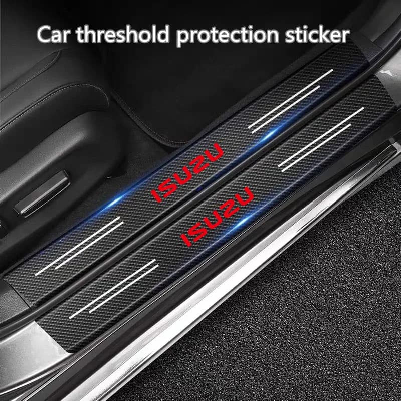 Pellicola protettiva per soglia auto in fibra di carbonio adesivo per auto impermeabile per Isuzu D-MAX D MAX Dmax I II WFR VAN NFR ATV TROOPER