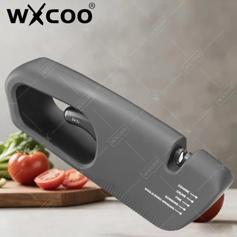 WXCOO 5 Segments Stainless Steel Sharpeners, Multifunction Kitchen Tools for Home and Professional Use