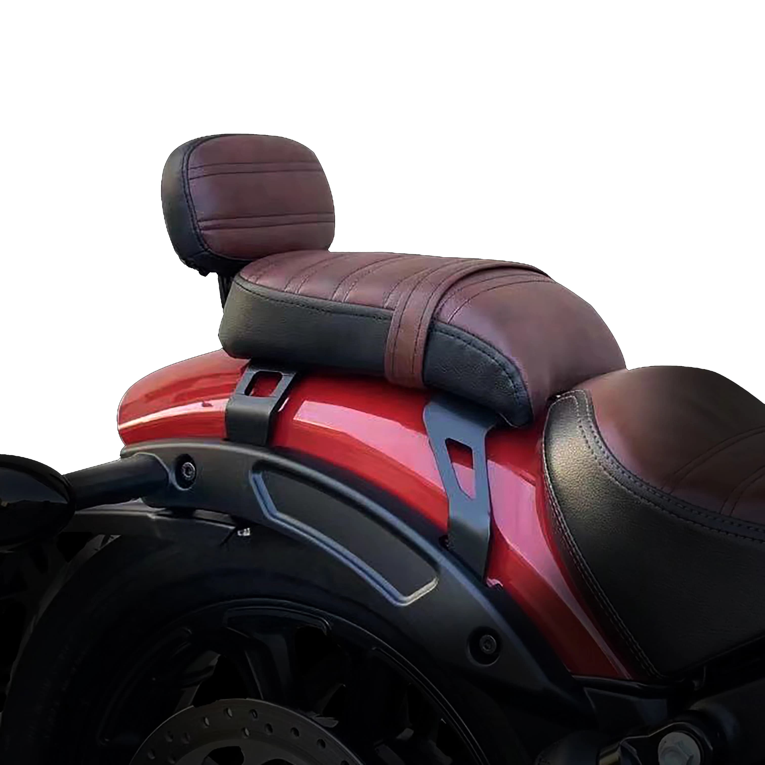 Sedile passeggero posteriore morbido Panical con kit schienale Cuscino Sissy Bar Lazy Back 2018-2024 per Indian Scout Bobber