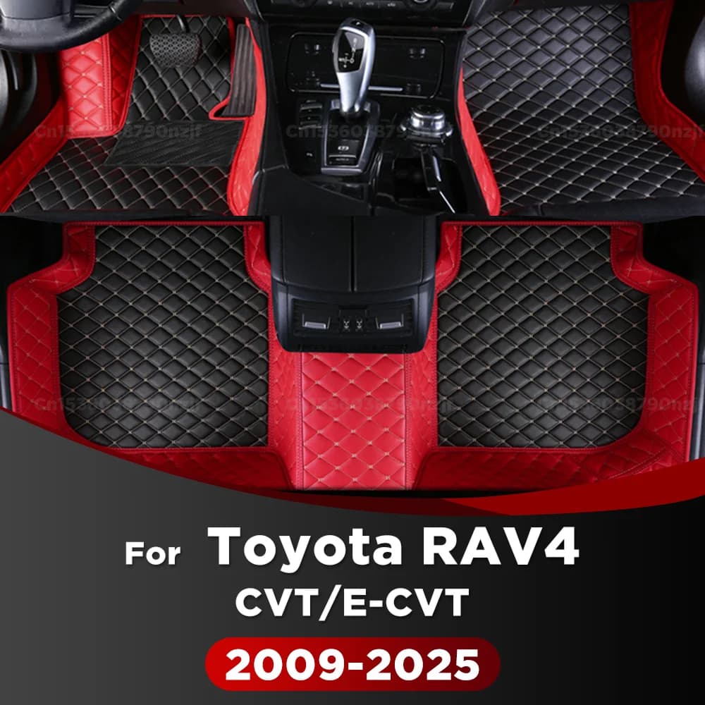 Per Toyota RAV4 Carburante (CVT)/Ibrido (E-CVT) 2009-2025 Tappetino per auto personalizzato Automobile Tappeto Copertura Accessori interni Protettivi