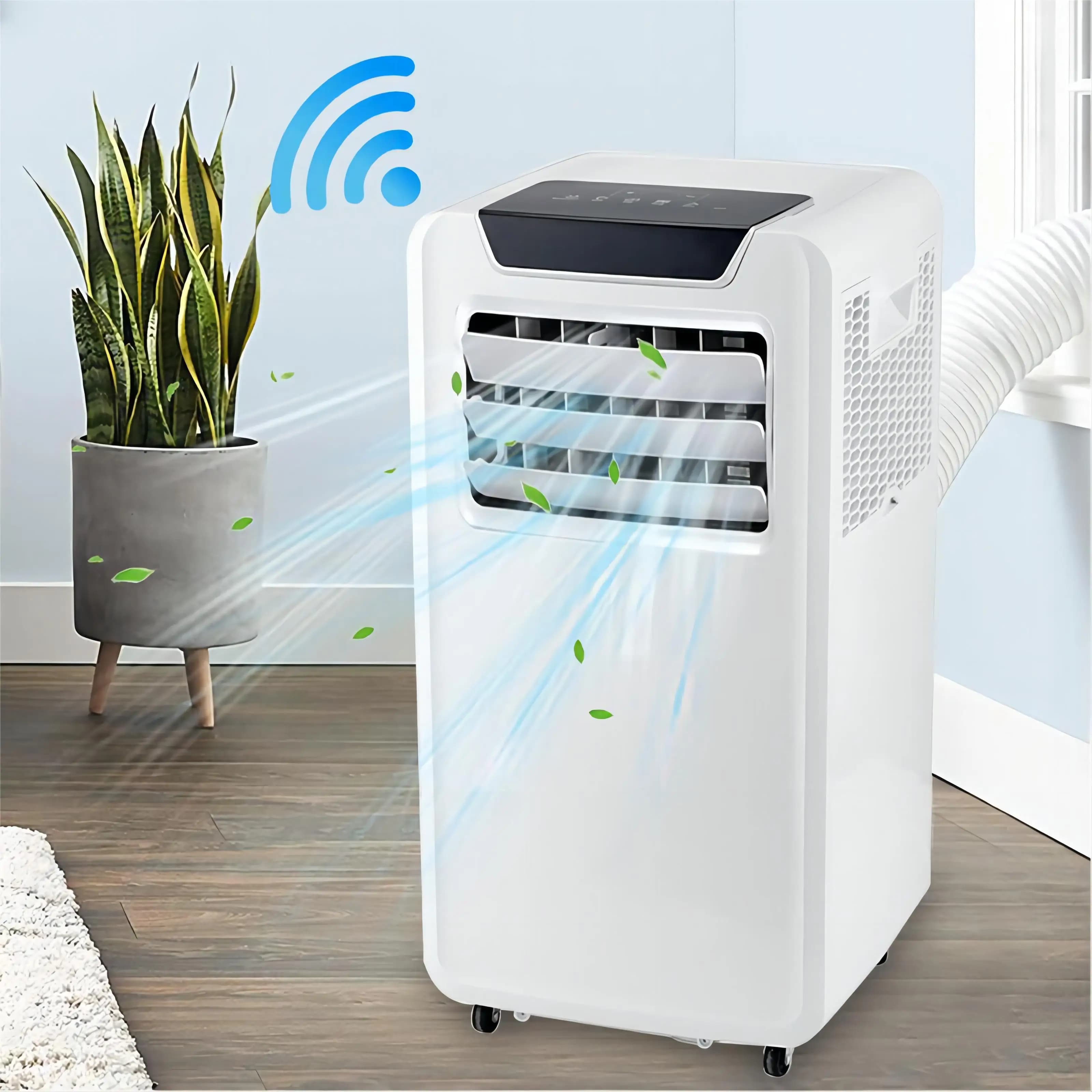 Wifi Smart 9000BTU Portable Air Conditioner 3 In 1 Cooling Dehumidify Fan Free Standing Mobile AC With Rolling Wheels For Small