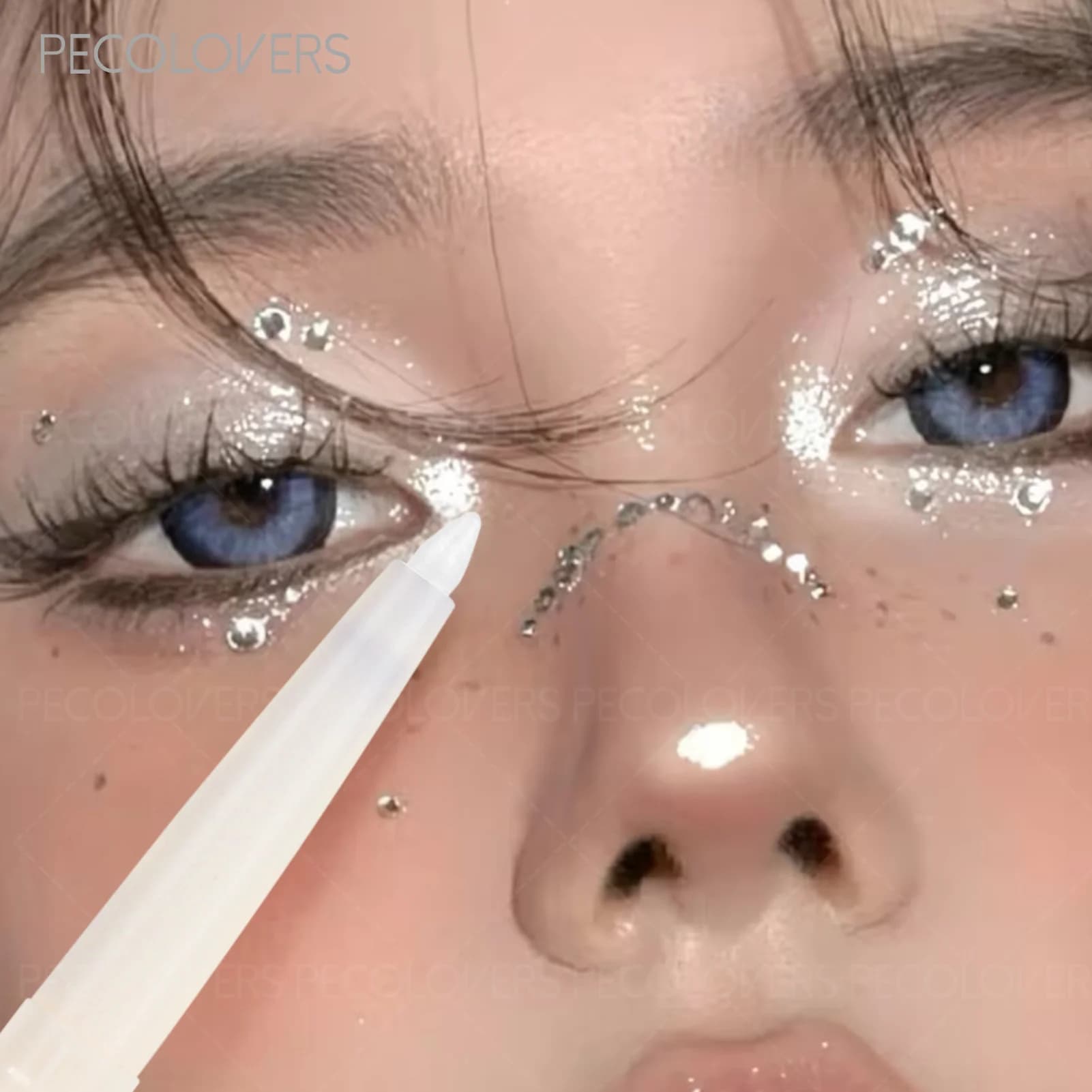 1 Pezzo Matita Eyeliner Glitterata Effetto Baco da Seta, Illuminante Naturale Brillante, Penna Eyeliner e Ombretto a Lunga Durata, Stile Coreano