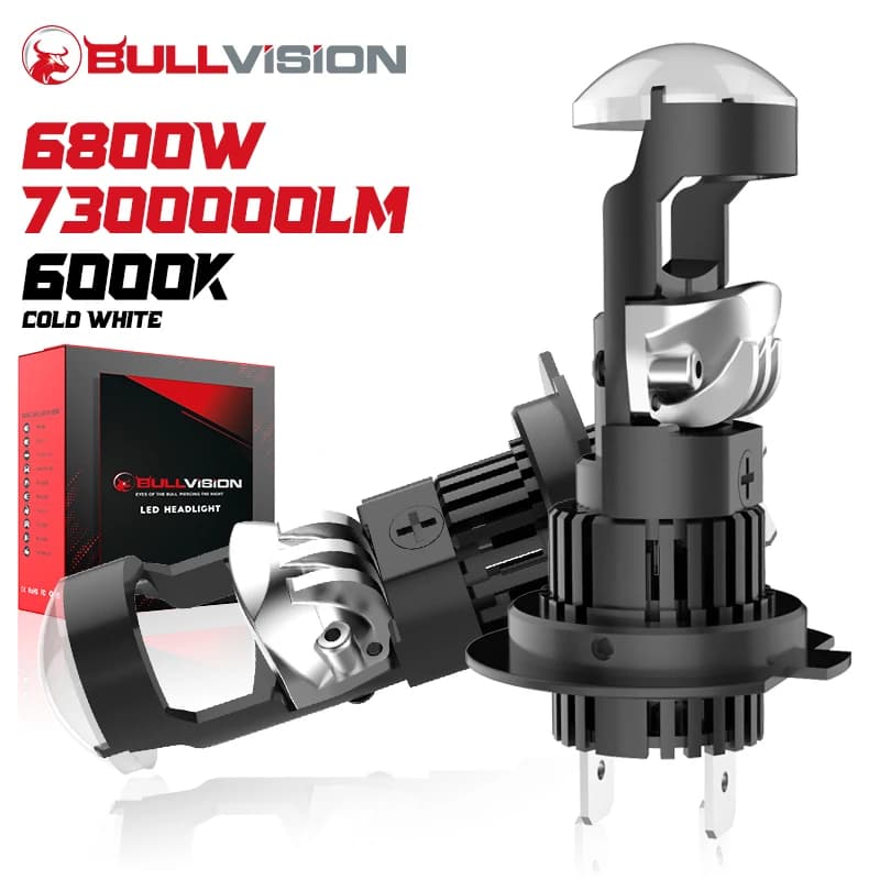 6800W H7 H4 H11 LED Headlight Mini Lens Projector H9 9005 HB3 9006 HB4 H8 7300000LM 1:1 Mini Wireless Plug&Play Fog Light Turbo