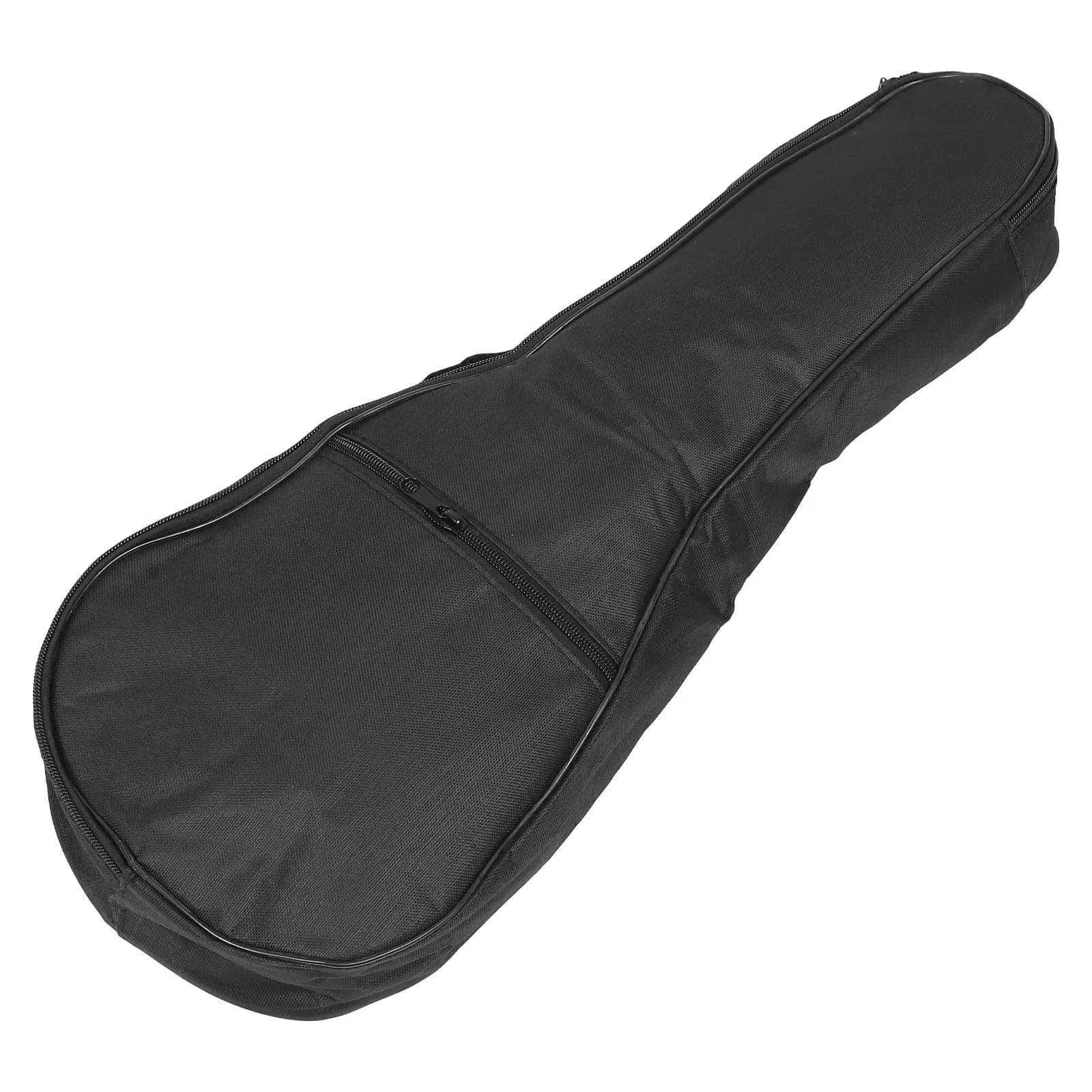 Borsa per ukulele portatile in tessuto Oxford, custodia leggera in cotone, nera, 1 pezzo
